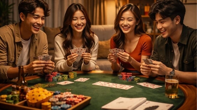 Cách tổ chức một buổi chơi bài giải trí tại nhà hoàn hảo nhất